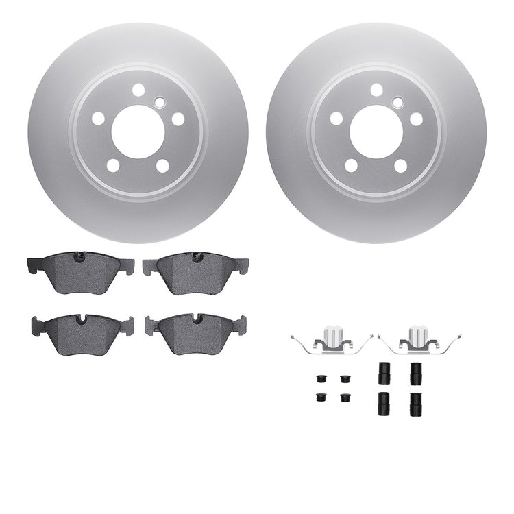 4612-31060 Geospec Brake Rotors w/5000 Euro Ceramic Brake Pads & Hardware, 2011-2016 BMW, Position: Front