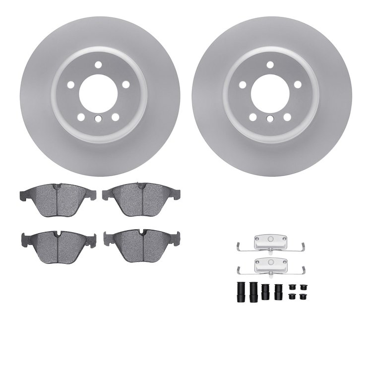 4612-31062 Geospec Brake Rotors w/5000 Euro Ceramic Brake Pads & Hardware, 2011-2016 BMW, Position: Front