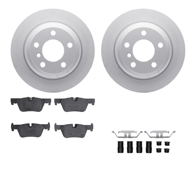 4612-31073 Geospec Brake Rotors w/5000 Euro Ceramic Brake Pads & Hardware, 2013-2020 BMW, Position: Rear