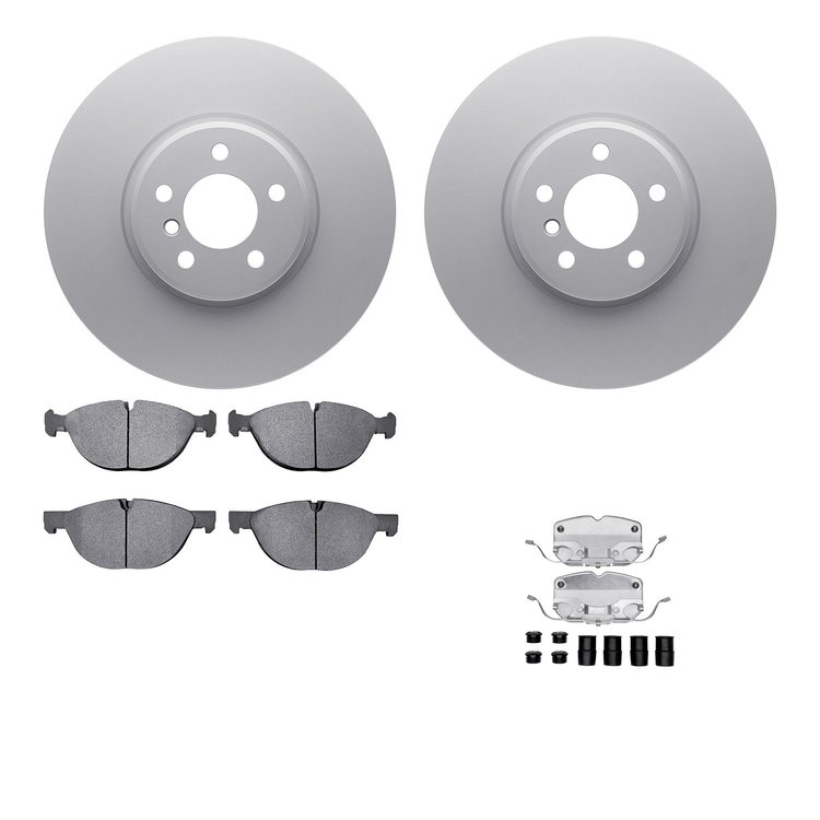 4612-31088 Geospec Brake Rotors w/5000 Euro Ceramic Brake Pads & Hardware, 2008-2019 BMW, Position: Front