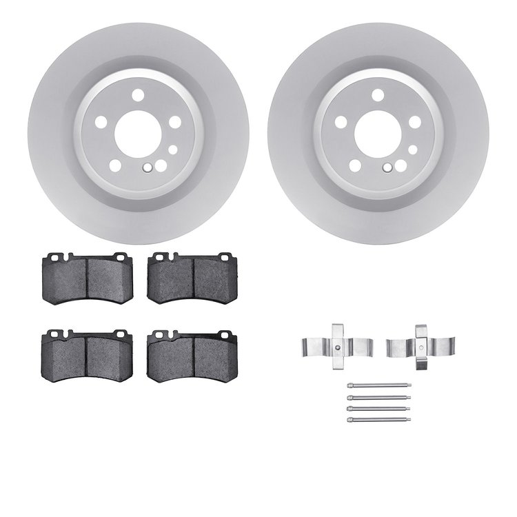 4612-63039 Geospec Brake Rotors w/5000 Euro Ceramic Brake Pads & Hardware, 2003-2006 Mercedes-Benz, Position: Rear