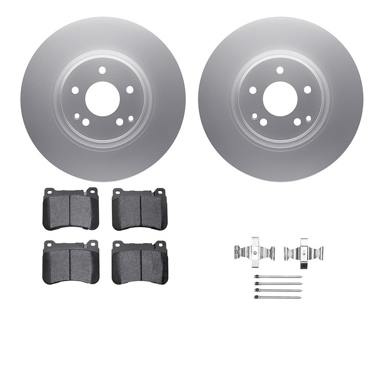4612-63049 Geospec Brake Rotors w/5000 Euro Ceramic Brake Pads & Hardware, 2006-2007 Mercedes-Benz, Position: Front