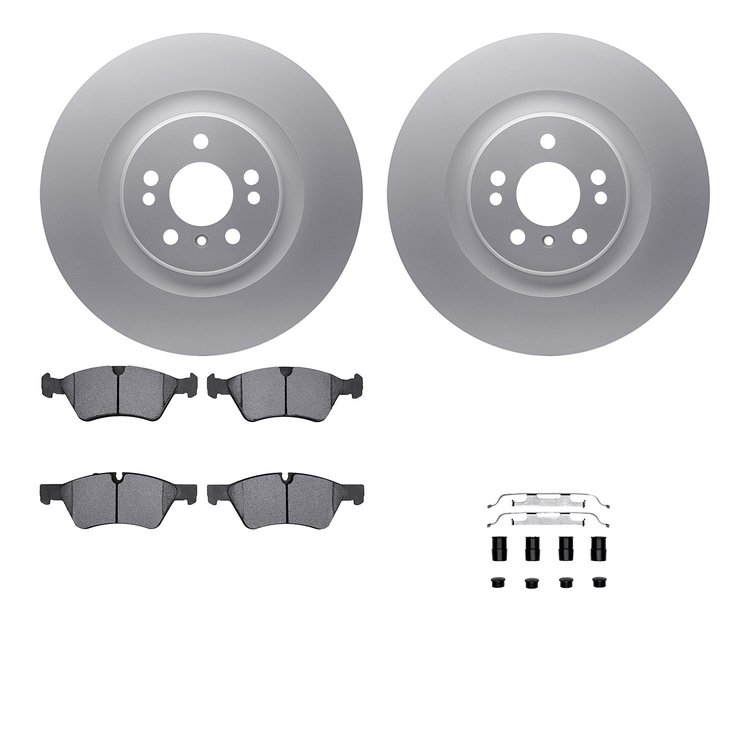 4612-63074 Geospec Brake Rotors w/5000 Euro Ceramic Brake Pads & Hardware, 2006-2012 Mercedes-Benz, Position: Front