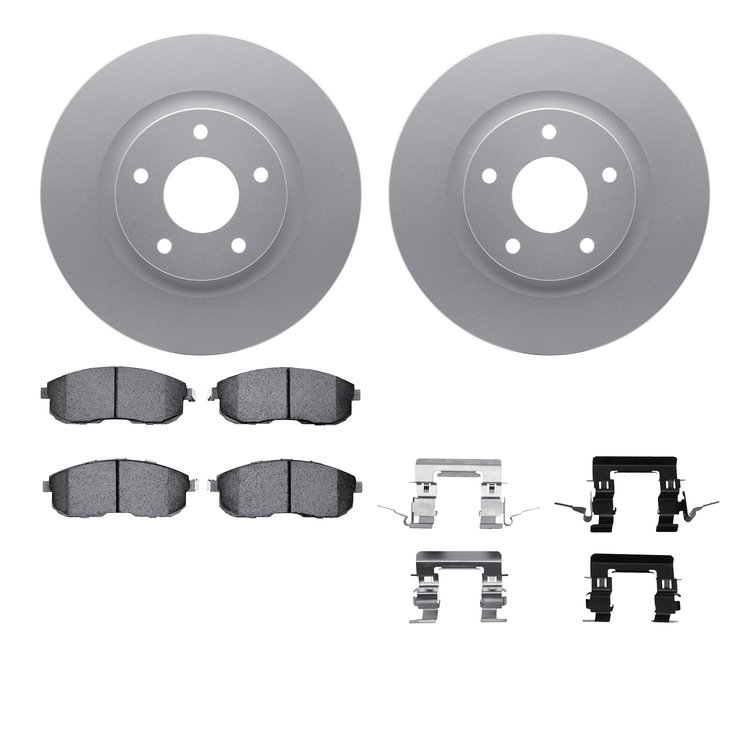 4612-67006 Geospec Brake Rotors w/5000 Euro Ceramic Brake Pads & Hardware, 2007-2012 Infiniti/Nissan, Position: Front