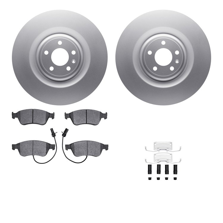 4612-73015 Geospec Brake Rotors w/5000 Euro Ceramic Brake Pads & Hardware, 2005-2010 Audi/Volkswagen, Position: Front