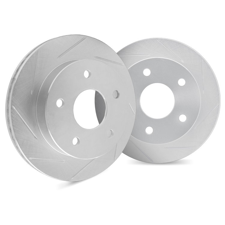 5002-27001 Slotted Brake Rotors [Silver], 2007-2018 Multiple Makes/Models, Position: Front