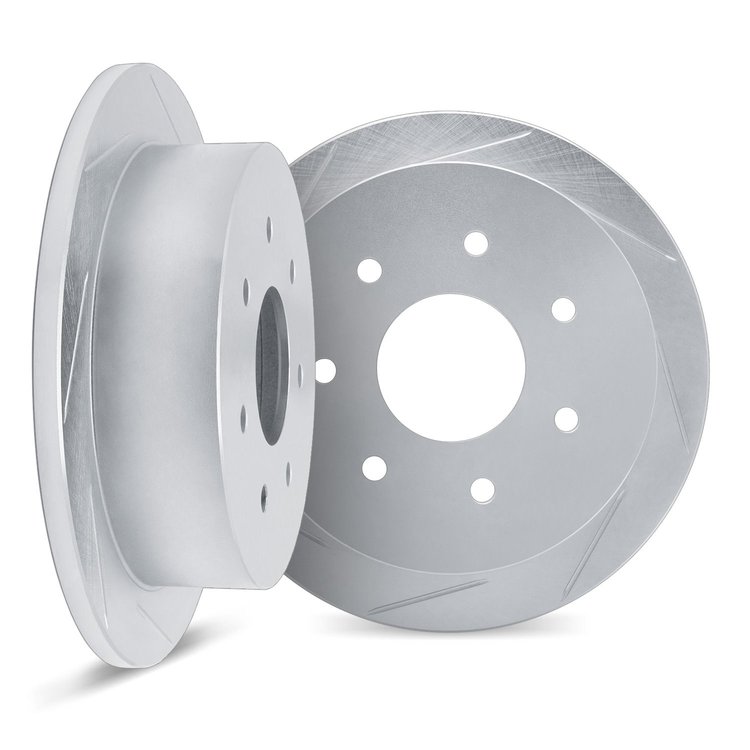 5002-54213 Slotted Brake Rotors [Silver], 1997-2004 Ford/Lincoln/Mercury/Mazda, Position: Rear