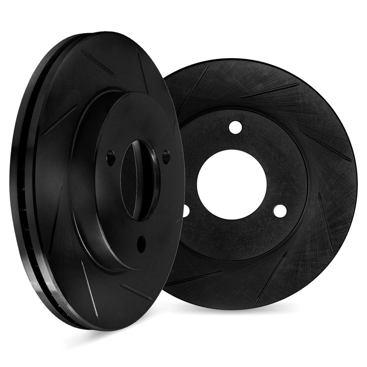 5002-63058 Slotted Brake Rotors [Silver], 2005-2016 Smart, Position: Front
