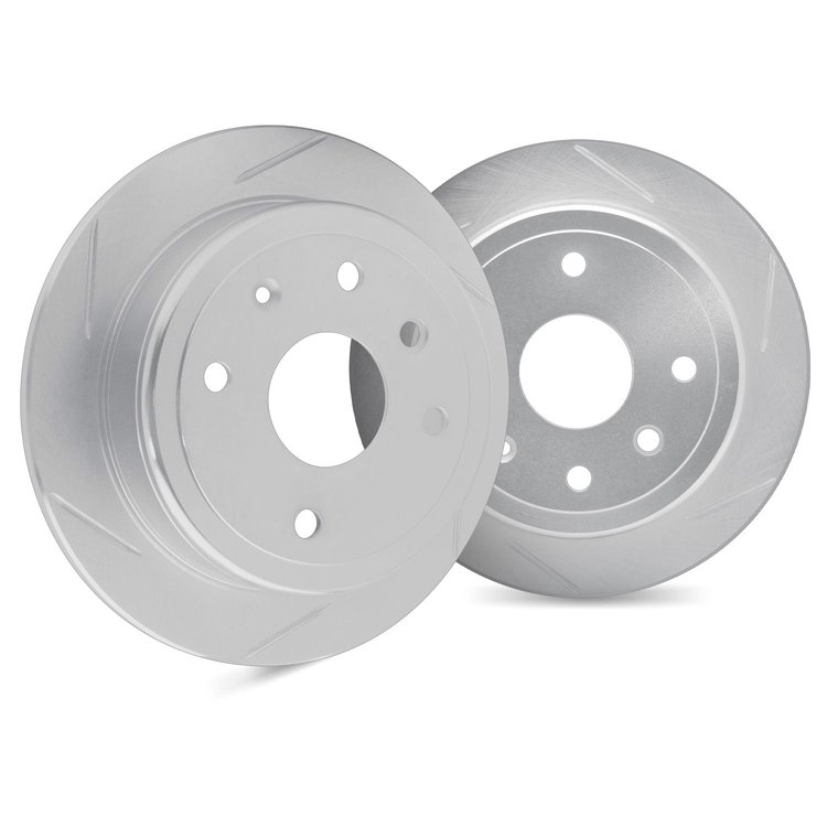 5002-63064 Slotted Brake Rotors [Silver], 2014-2020 Multiple Makes/Models, Position: Rear