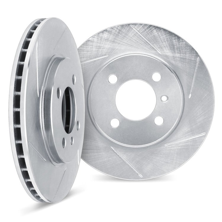 5002-76057 Slotted Brake Rotors [Silver], 1983-1984 Lexus/Toyota/Scion, Position: Front
