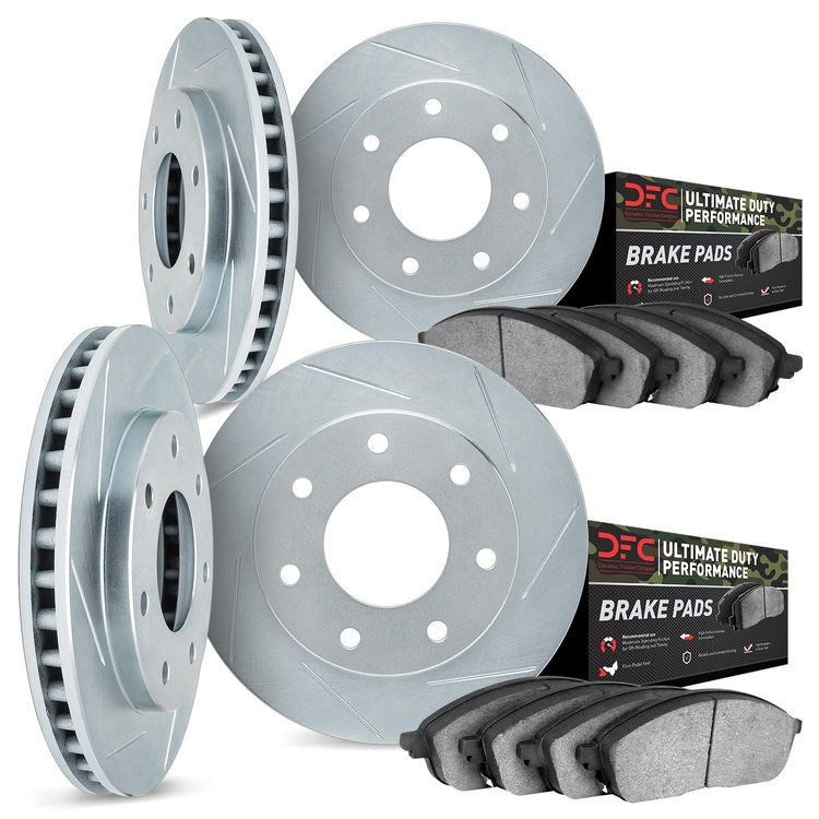 5404-54036 Slotted Brake Rotors with Ultimate-Duty Brake Pads Kit [Silver], 2009-2009 Ford/Lincoln/Mercury/Mazda, Position: Fron