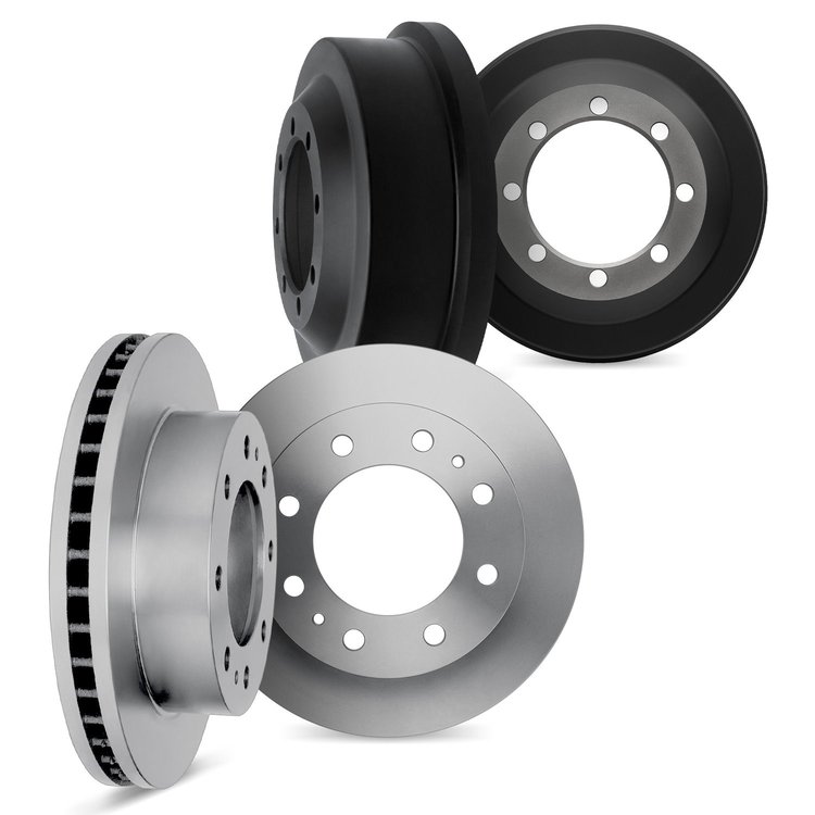 6004-48096 Brake Rotors with Drums Kit, 1971-1988 Multiple Makes/Models, Position: Front and Rear