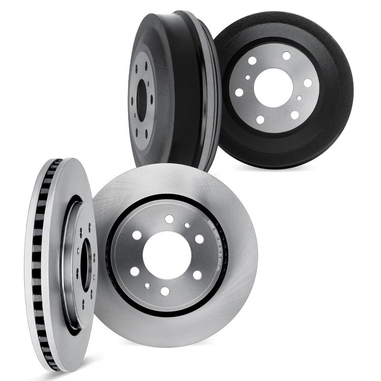 6004-92027 Brake Rotors with Drums Kit, 2008-2017 Mitsubishi, Position: Front and Rear