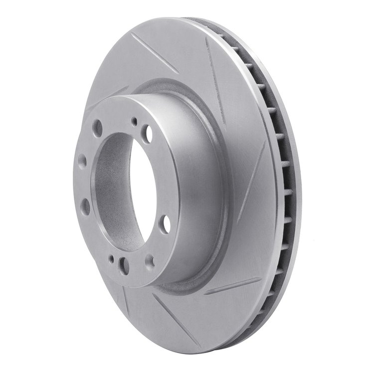 611-02019R Slotted Brake Rotor [Silver], 1987-1995 Porsche, Position: Front Right
