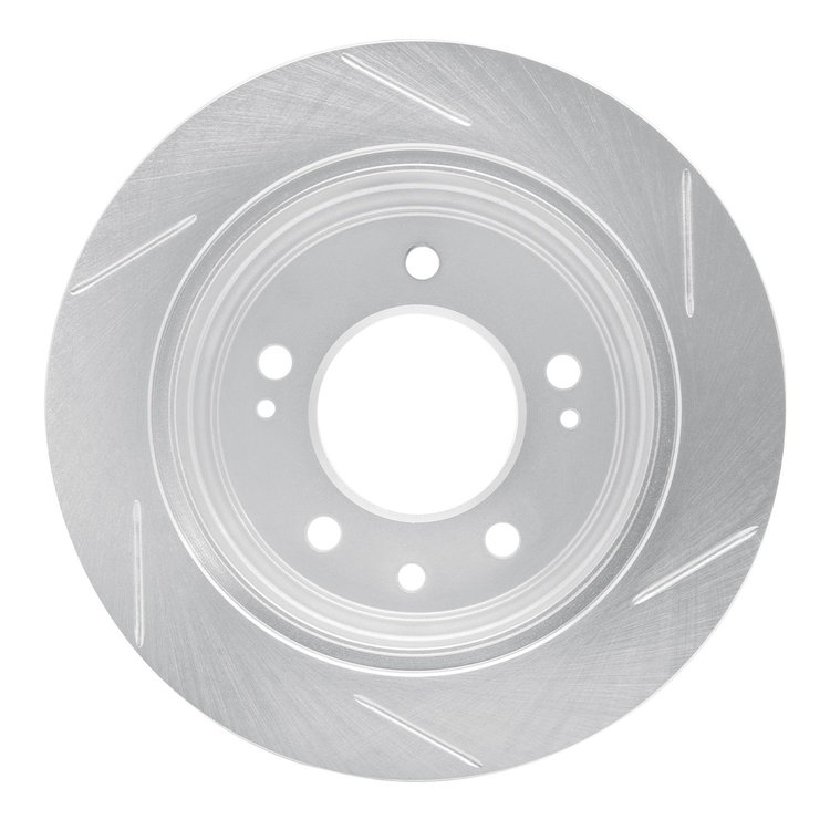 611-03029L Slotted Brake Rotor [Silver], 2009-2016 Kia/Hyundai/Genesis, Position: Rear Left