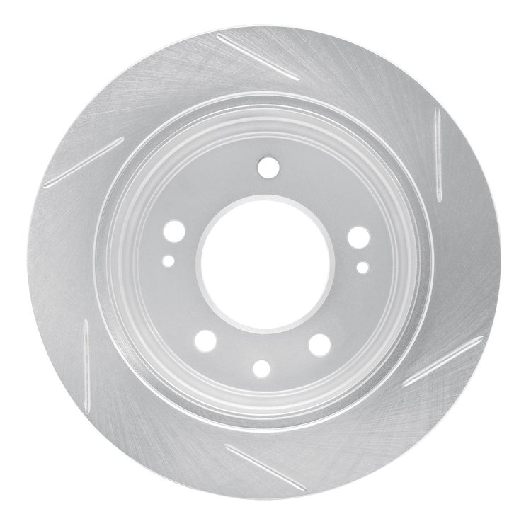 611-03039L Slotted Brake Rotor [Silver], 2009-2020 Kia/Hyundai/Genesis, Position: Rear Left