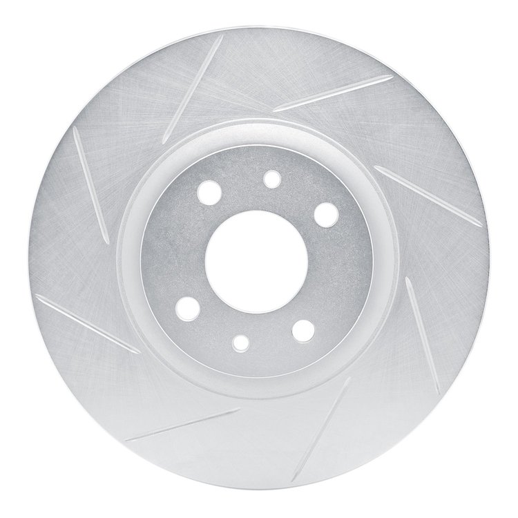 611-07004L Slotted Brake Rotor [Silver], 2012-2019 Mopar, Position: Front Left
