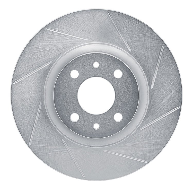 611-07004R Slotted Brake Rotor [Silver], 2012-2019 Mopar, Position: Front Right