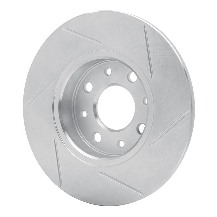 611-07005L Slotted Brake Rotor [Silver], 2013-2019 Mopar, Position: Rear Left