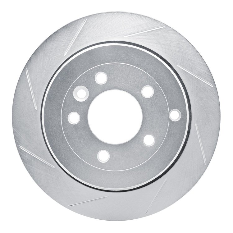 611-11012L Slotted Brake Rotor [Silver], 2005-2007 Land Rover, Position: Rear Left
