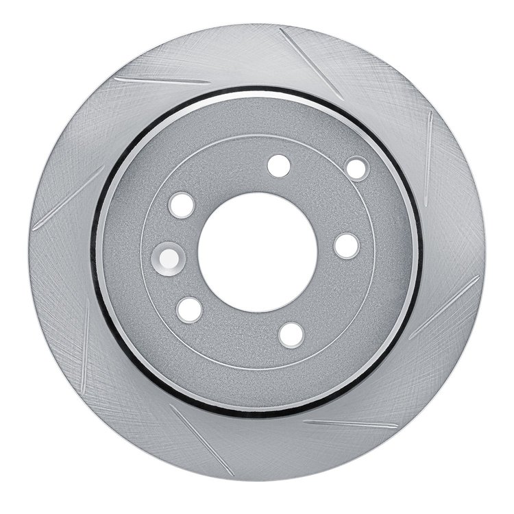 611-11012R Slotted Brake Rotor [Silver], 2005-2007 Land Rover, Position: Rear Right