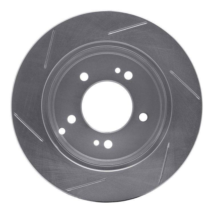 611-21010R Slotted Brake Rotor [Silver], 2007-2012 Kia/Hyundai/Genesis, Position: Rear Right