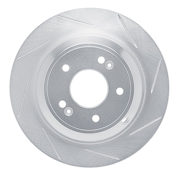 611-21041R Slotted Brake Rotor [Silver], Fits Select Kia/Hyundai/Genesis, Position: Rear Right