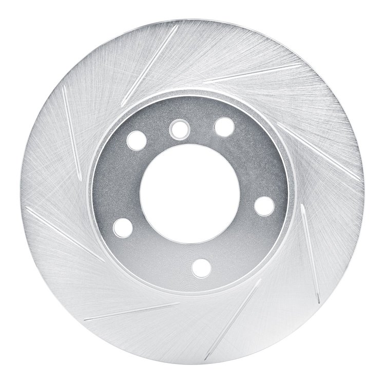 611-31027L Slotted Brake Rotor [Silver], 1991-2006 BMW, Position: Front Left