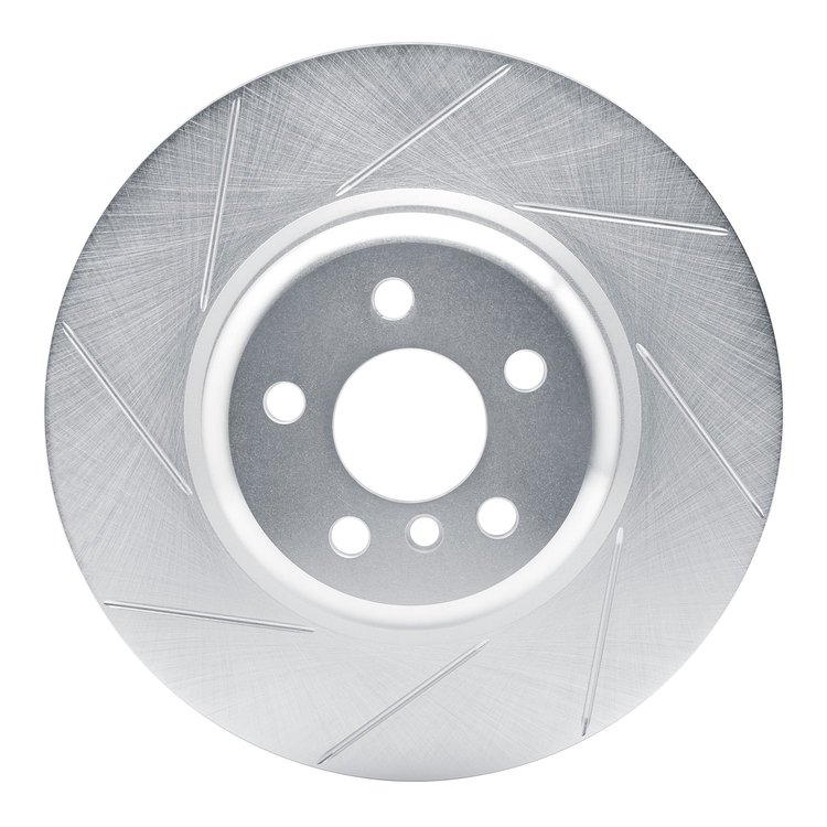 611-31130L Slotted Brake Rotor [Silver], Fits Select Multiple Makes/Models, Position: Rear Left