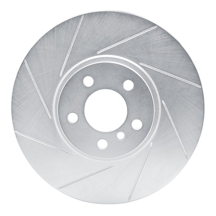611-31137L Slotted Brake Rotor [Silver], 2002-2006 BMW, Position: Front Left