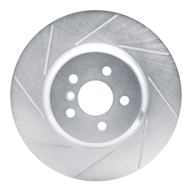 611-31168L Slotted Brake Rotor [Silver], 2017-2021 BMW, Position: Front Left