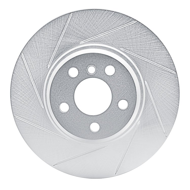611-31171L Slotted Brake Rotor [Silver], Fits Select Multiple Makes/Models, Position: Front Left