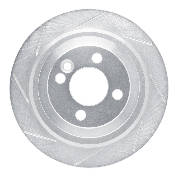 611-32007L Slotted Brake Rotor [Silver], 2009-2014 Mini, Position: Rear Left