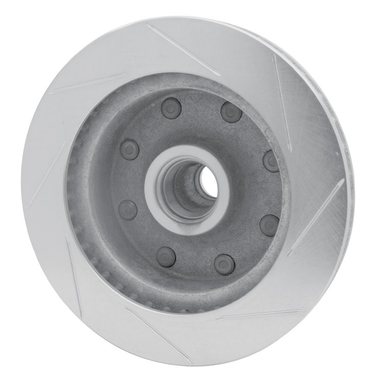 611-40054L Slotted Brake Rotor [Silver], 1973-1977 Mopar, Position: Front Left