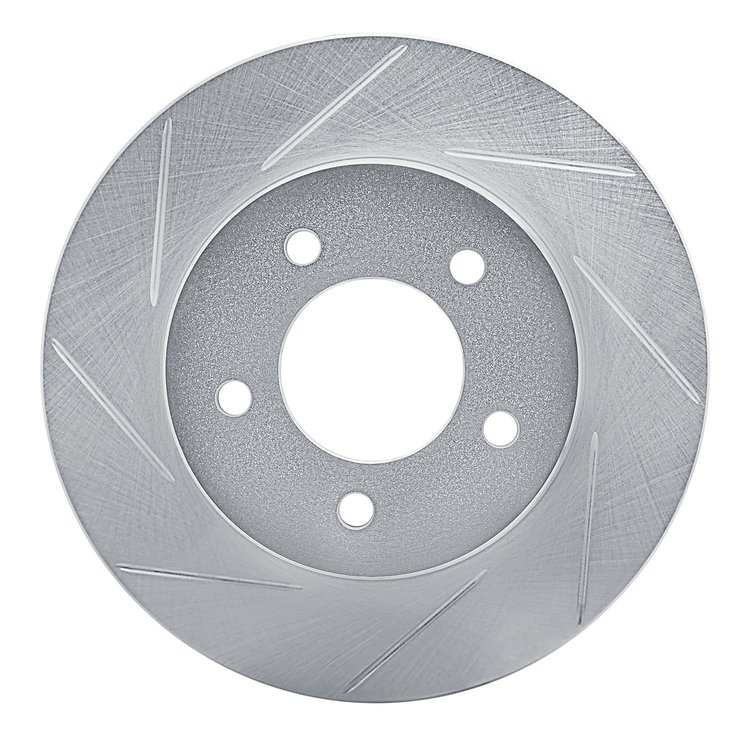 611-40067L Slotted Brake Rotor [Silver], 1987-1990 Mopar, Position: Front Left