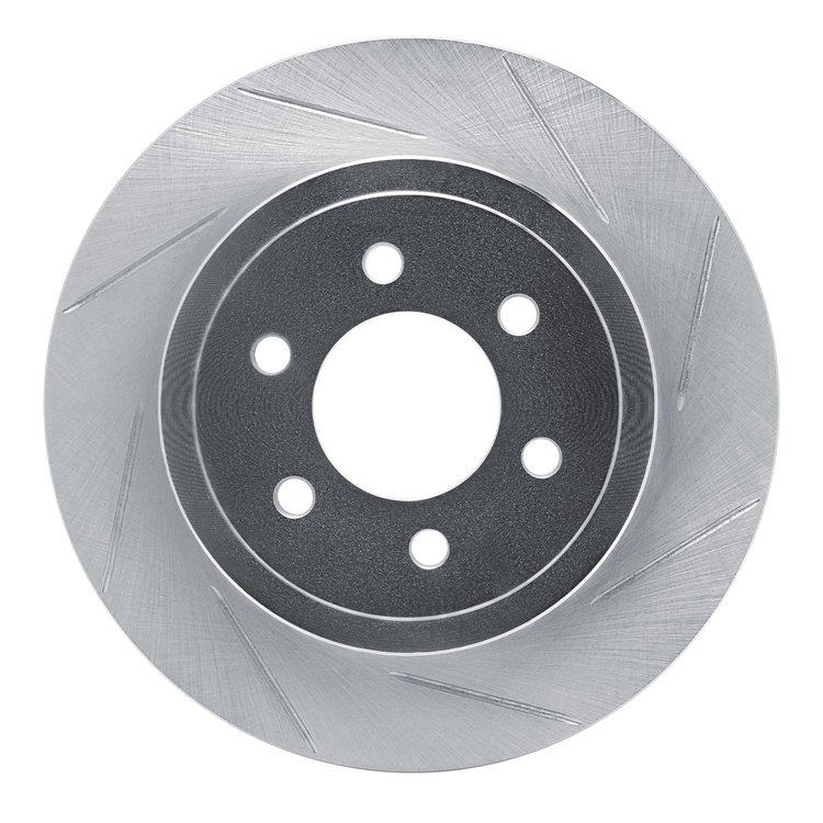 611-40098R Slotted Brake Rotor [Silver], 2003-2004 Mopar, Position: Front Right