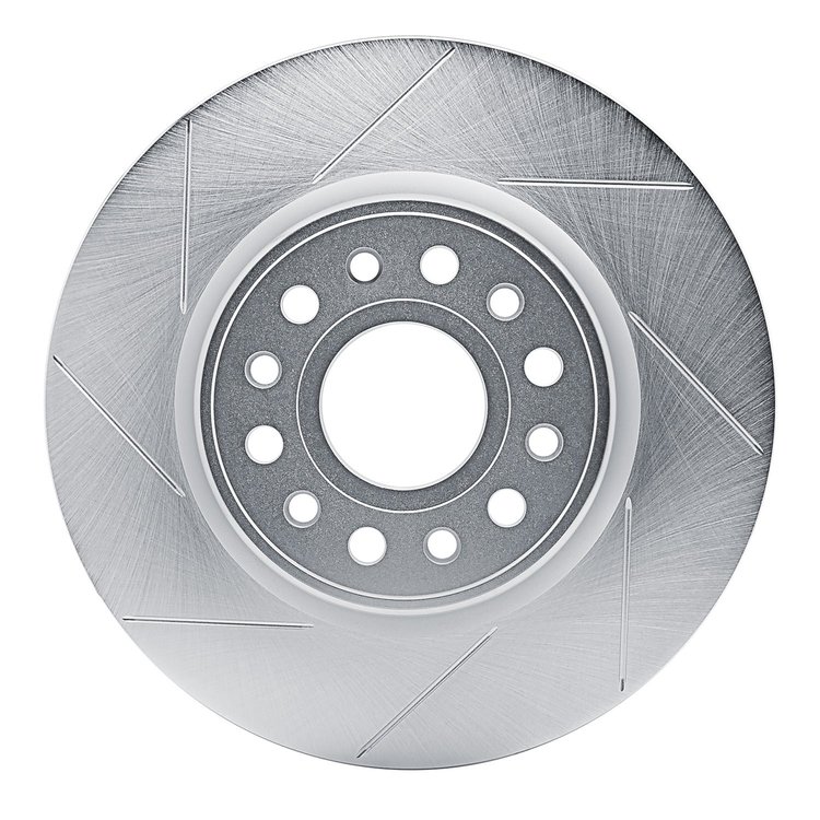 611-40120L Slotted Brake Rotor [Silver], Fits Select Mopar, Position: Front Left
