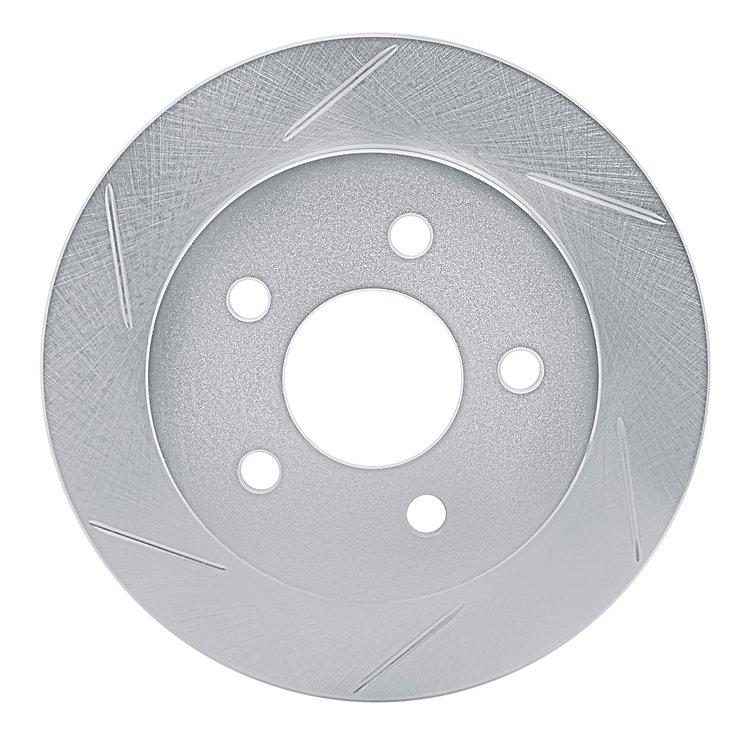 611-54030L Slotted Brake Rotor [Silver], 1990-1992 Ford/Lincoln/Mercury/Mazda, Position: Rear Left