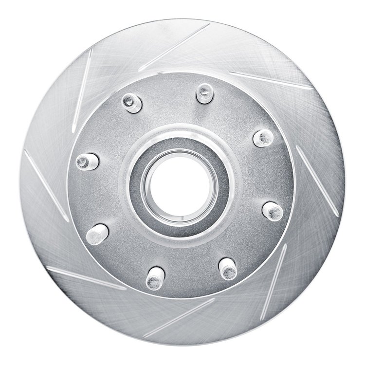 611-54101L Slotted Brake Rotor [Silver], 1975-1980 Ford/Lincoln/Mercury/Mazda, Position: Front Left