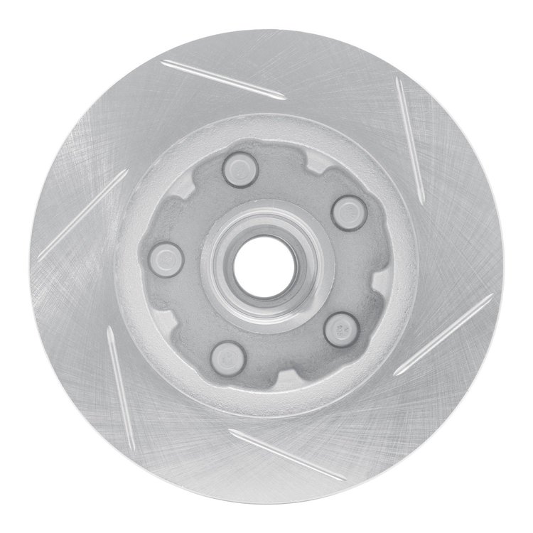 611-54122L Slotted Brake Rotor [Silver], 1986-1992 Ford/Lincoln/Mercury/Mazda, Position: Front Left