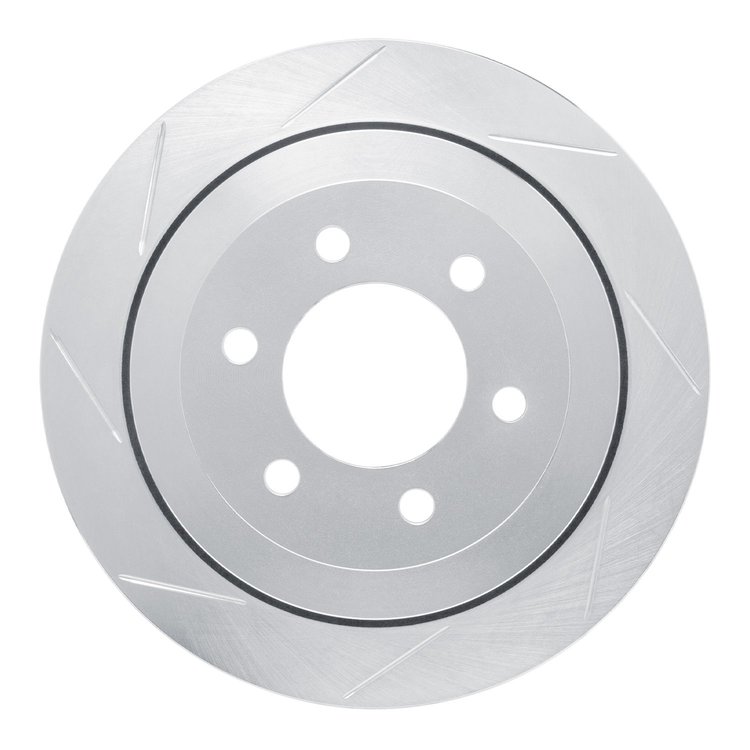 611-54205L Slotted Brake Rotor [Silver], 2007-2017 Ford/Lincoln/Mercury/Mazda, Position: Rear Left
