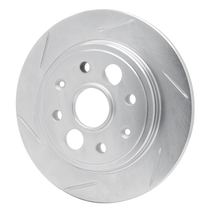611-58000L Slotted Brake Rotor [Silver], 1986-1989 Acura/Honda, Position: Rear Left