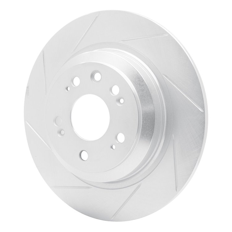 611-58023L Slotted Brake Rotor [Silver], 2009-2014 Acura/Honda, Position: Rear Left