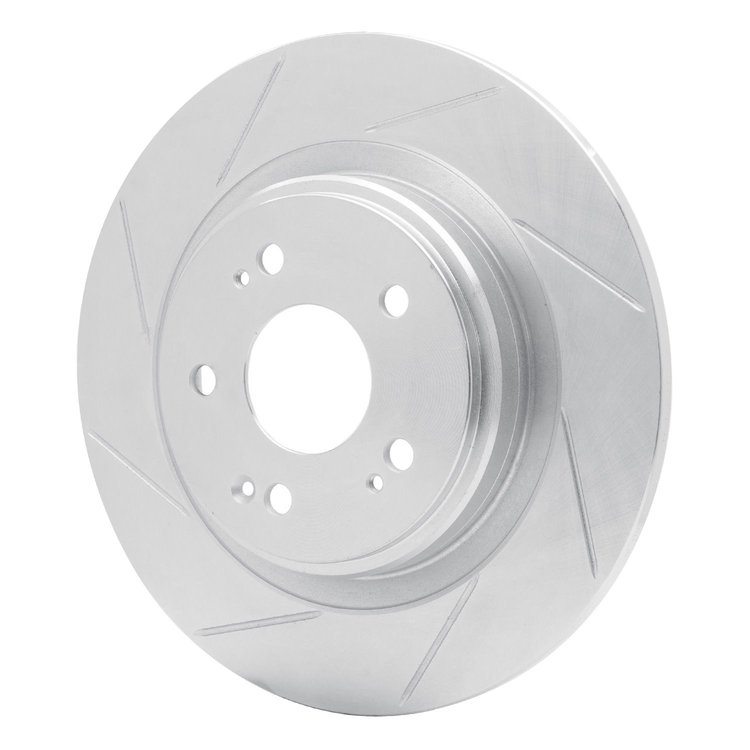611-58030L Slotted Brake Rotor [Silver], 2017-2020 Acura/Honda, Position: Rear Left