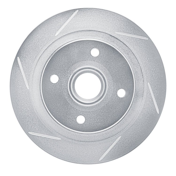 611-59010L Slotted Brake Rotor [Silver], 1984-1987 Acura/Honda, Position: Rear Left