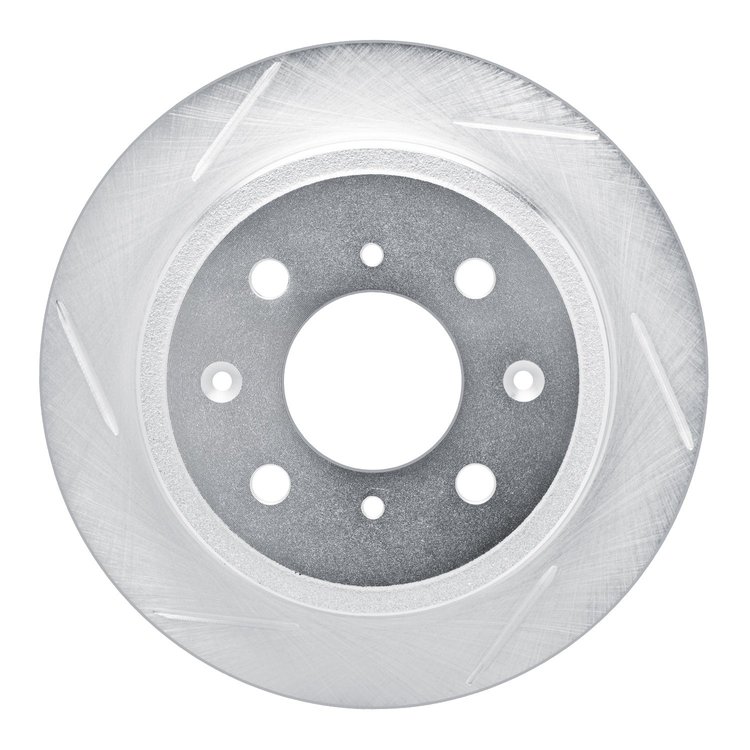 611-59014L Slotted Brake Rotor [Silver], 1988-2001 Acura/Honda, Position: Rear Left