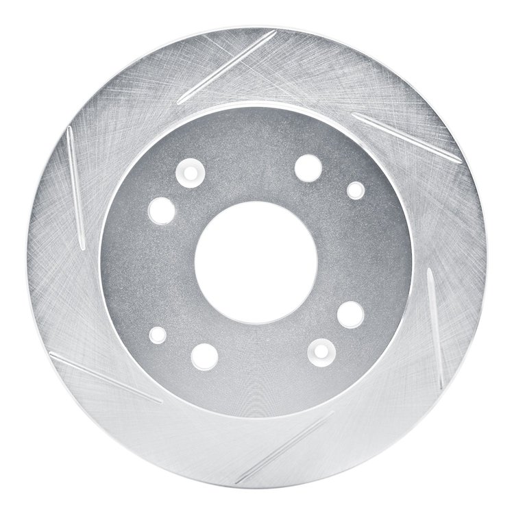 611-59019L Slotted Brake Rotor [Silver], 1992-1997 Acura/Honda, Position: Rear Left