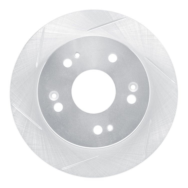 611-59024L Slotted Brake Rotor [Silver], 1997-2015 Acura/Honda, Position: Rear Left
