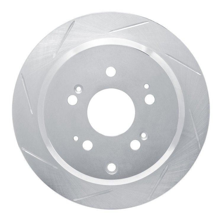 611-59050L Slotted Brake Rotor [Silver], 2005-2010 Acura/Honda, Position: Rear Left