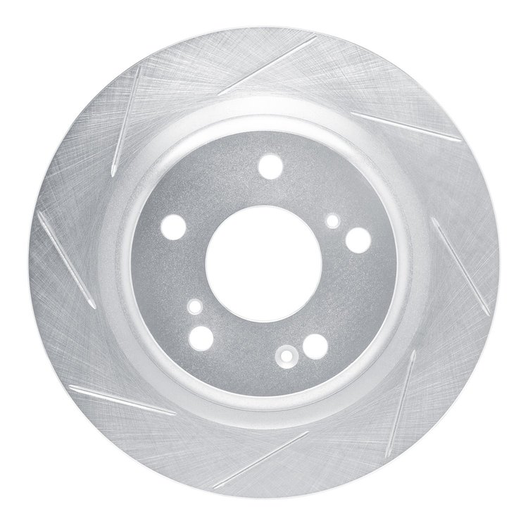 611-59067L Slotted Brake Rotor [Silver], 2017-2021 Acura/Honda, Position: Rear Left